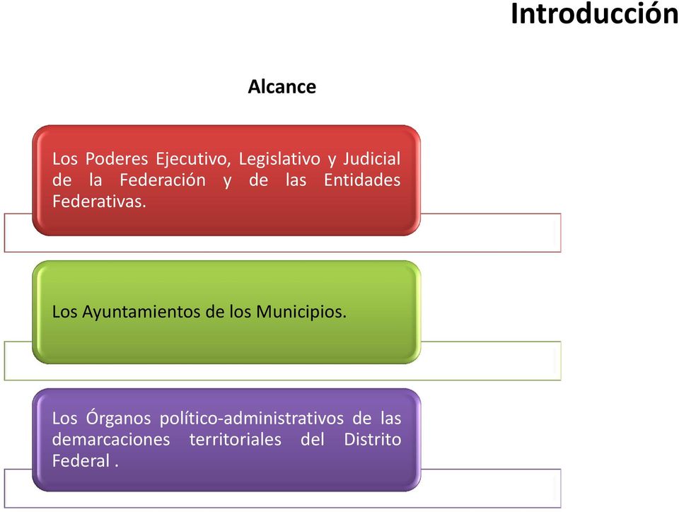 Los Ayuntamientos de los Municipios.