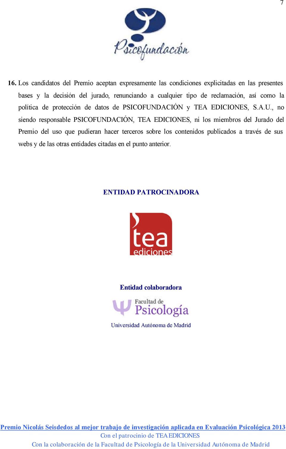DACIÓN y TEA EDICIONES, S.A.U.