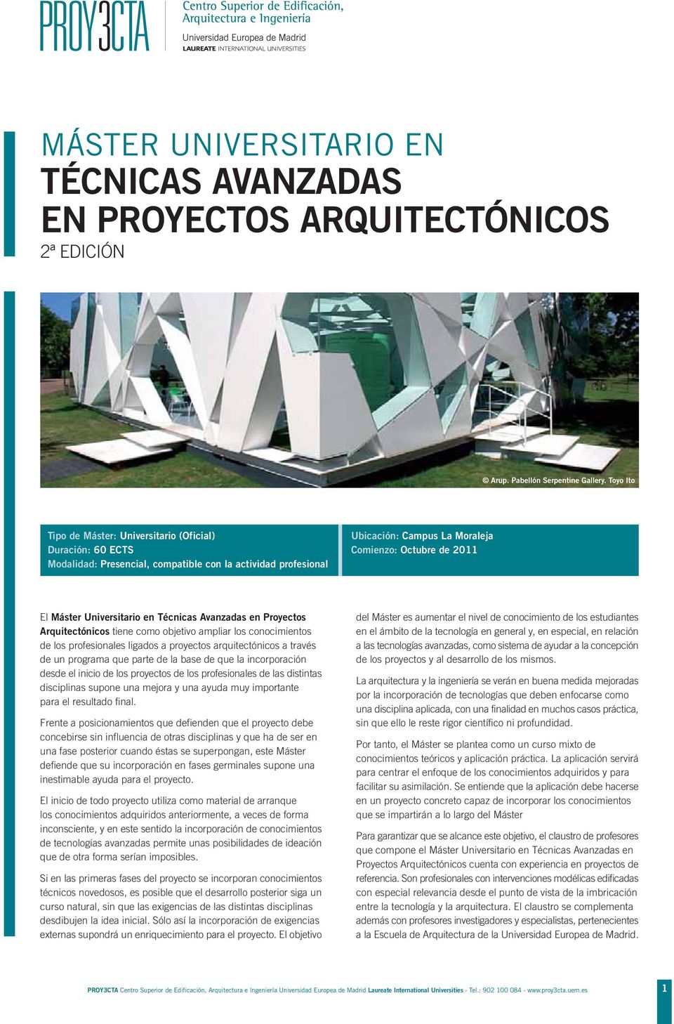 Universitario en Técnicas Avanzadas en Proyectos Arquitectónicos tiene como objetivo ampliar los conocimientos de los profesionales ligados a proyectos arquitectónicos a través de un programa que