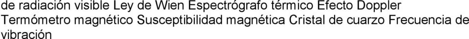 Termómetro magnético Susceptibilidad
