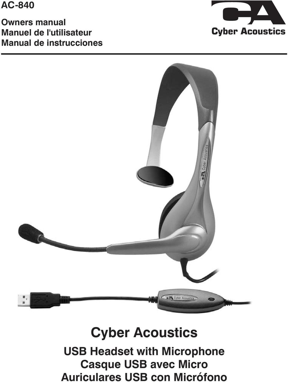 Cyber Acoustics USB Headset with