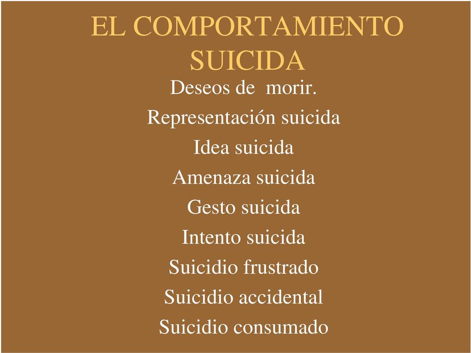 suicida Gesto suicida Intento suicida