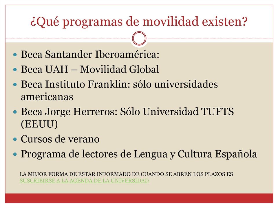 universidades americanas Beca Jorge Herreros: Sólo Universidad TUFTS (EEUU) Cursos de verano