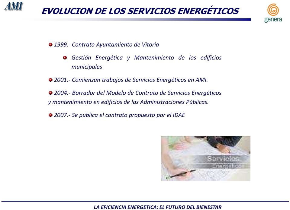 municipales 2001.- Comienzan trabajos de Servicios Energéticos en AMI. 2004.