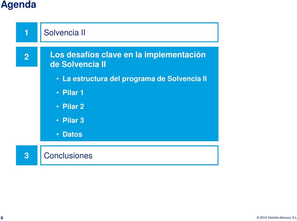 estructura del programa de Solvencia II