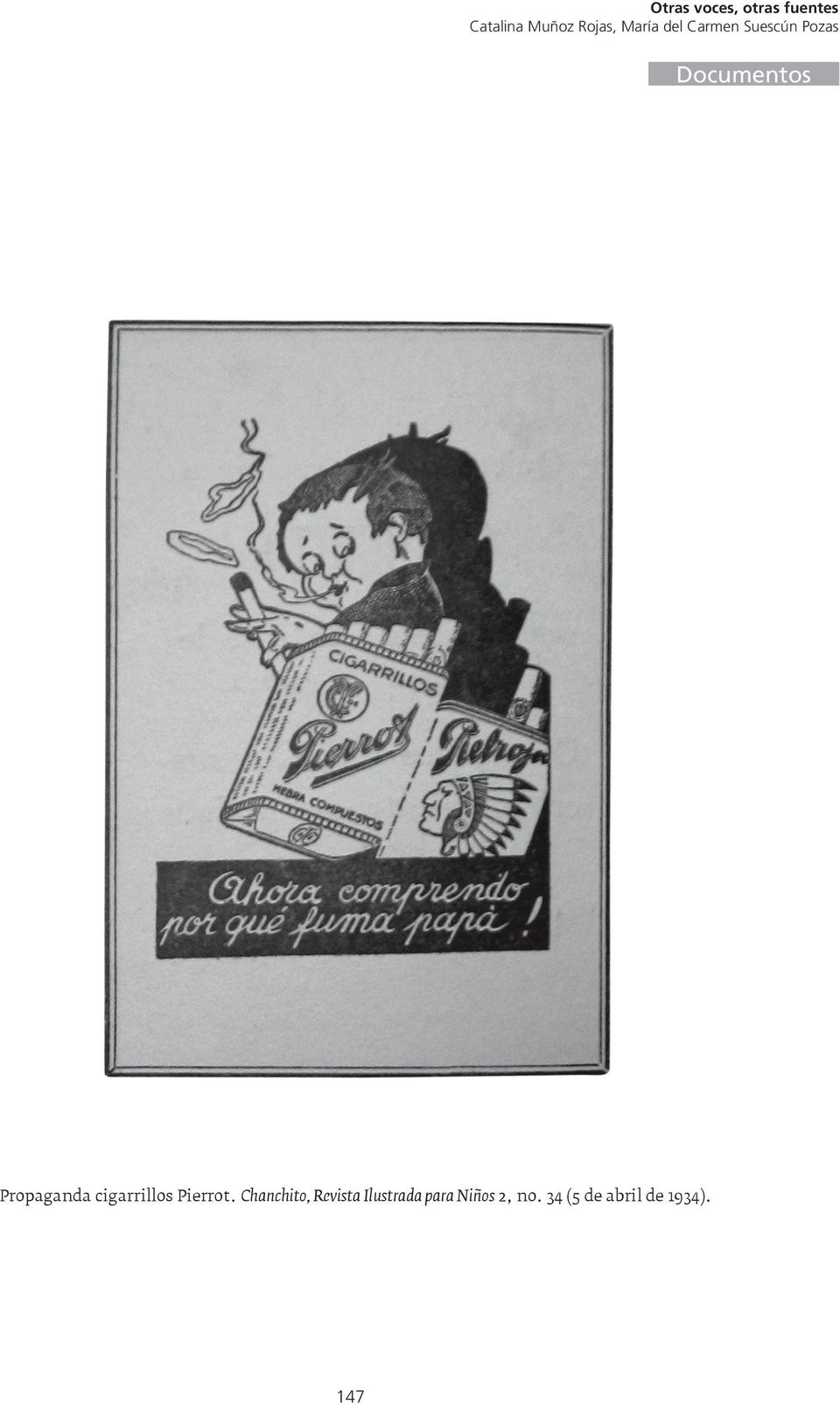 Propaganda cigarrillos Pierrot.