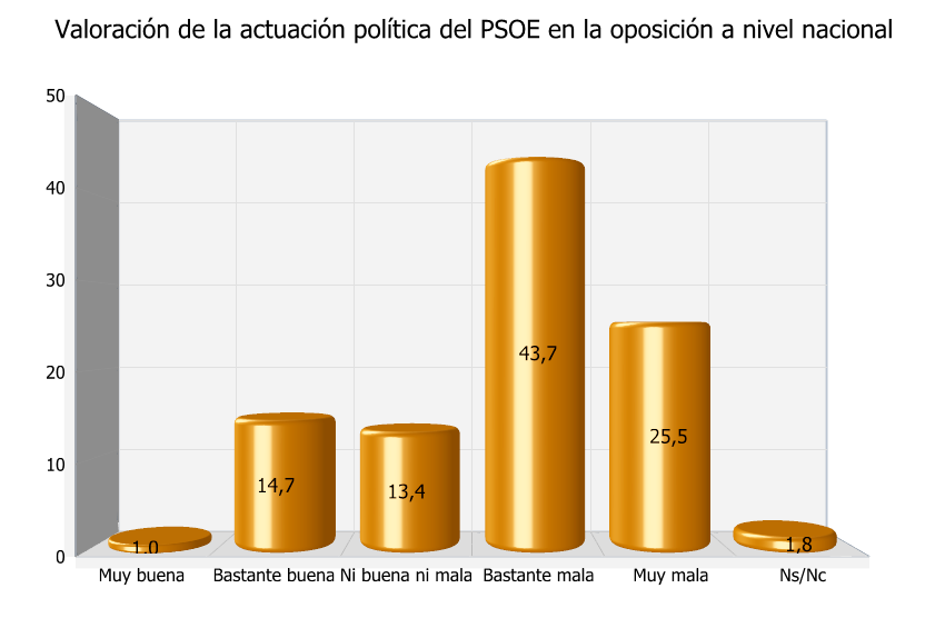 En relación también a la política española, cómo calificaría la actuación política que el PSOE ha tenido en el último año en la oposición?