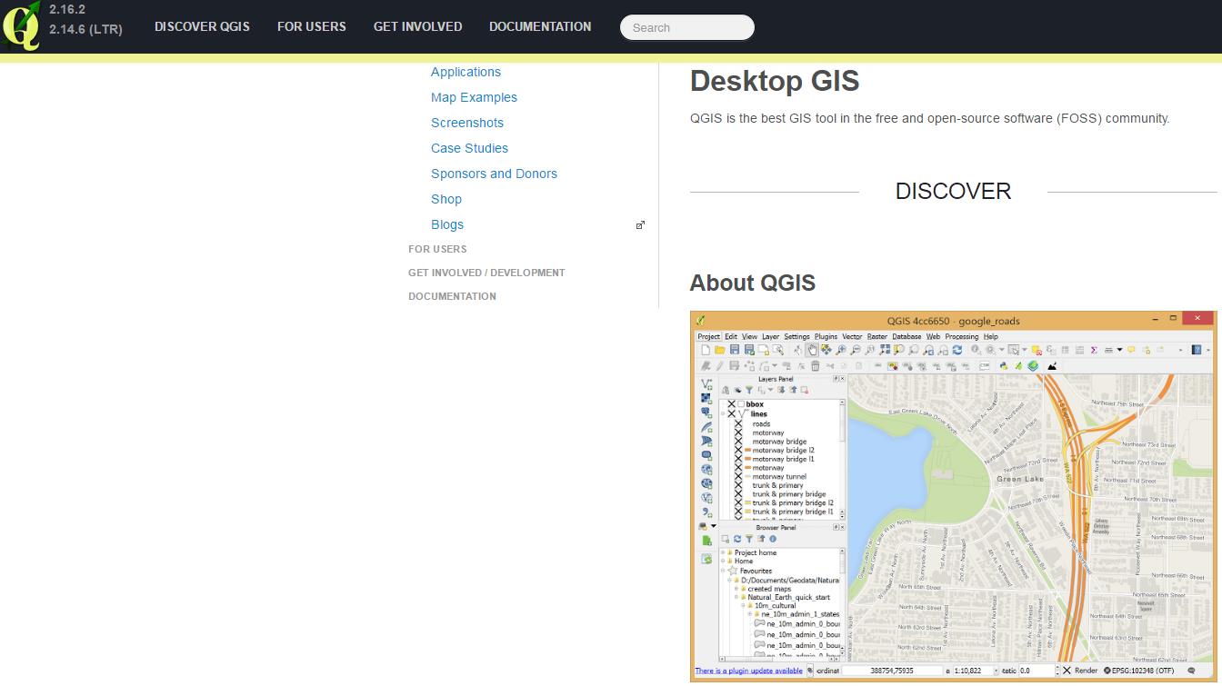 QGIS QGIS es un fácil de usar Sistema de Información Geográfica de código abierto (SIG) bajo la Licencia Pública General de GNU.