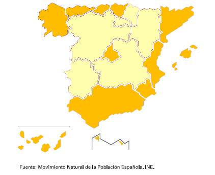 LA DISTRIBUCIÓN DE LA POBLACIÓN ESPAÑOLA Los 46.704.314 habitantes (a 1 de enero de 2013) no se reparten por igual en el territorio español.