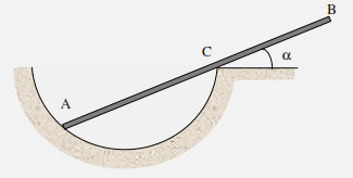 TALLER # 1 ESTÁTICA 1. Una barra homogénea de 00N de peso y longitud L se apoya sobre dos superficies como se muestra en la figura 1. Determinar: a.