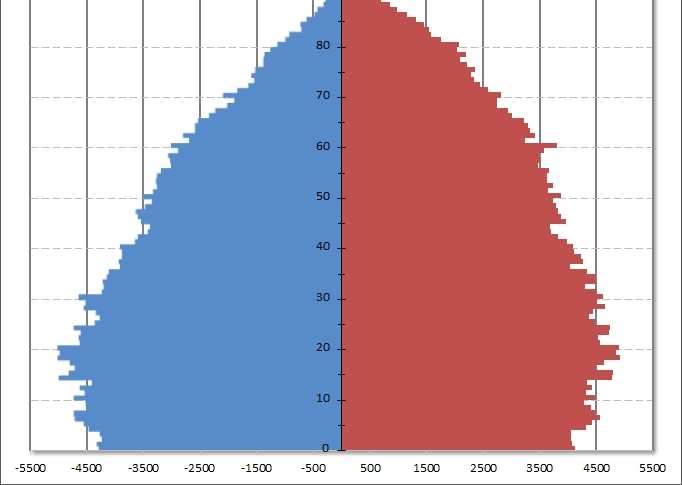 Estructura demográfica del PGP. 2010. En 2010 se observa una estructura poblacional que continúa envejeciendo. El PGP se encontraría en la última fase del procesos de transición demográfica.