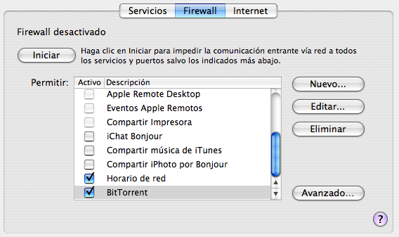 Cortafuegos en MAC El que viene por defecto permite denegar y permitir según que servicios: Cortafuegos software libres y propietarios.