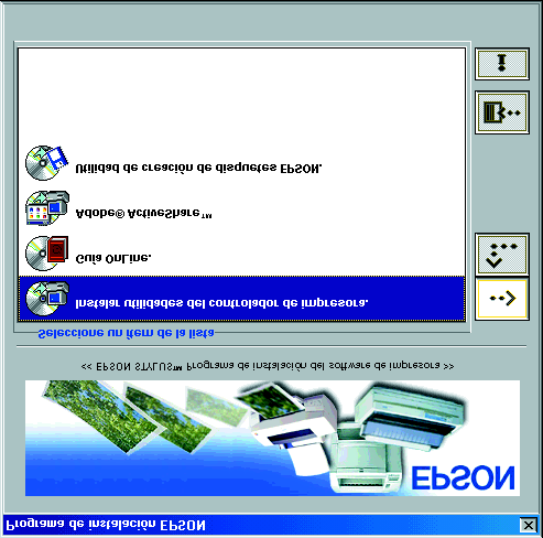Instalar el software de la impresora Después de conectar la impresora al ordenador, tiene que instalar el software incluido en el CD-ROM Software para la impresora EPSON Stylus COLOR 480 que se