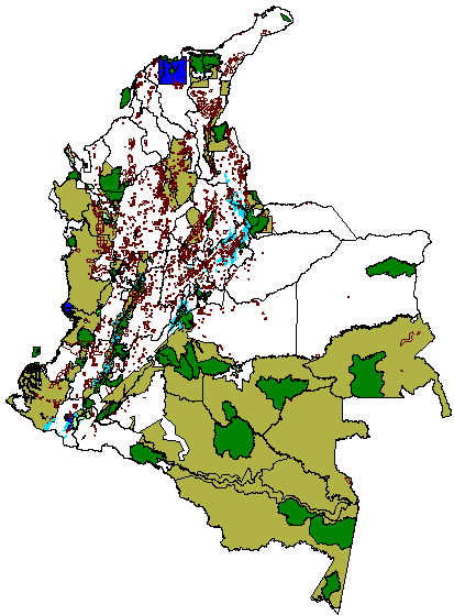 MAPA DE ZONAS PROTEGIDAS Y TÍTULOS MINEROS
