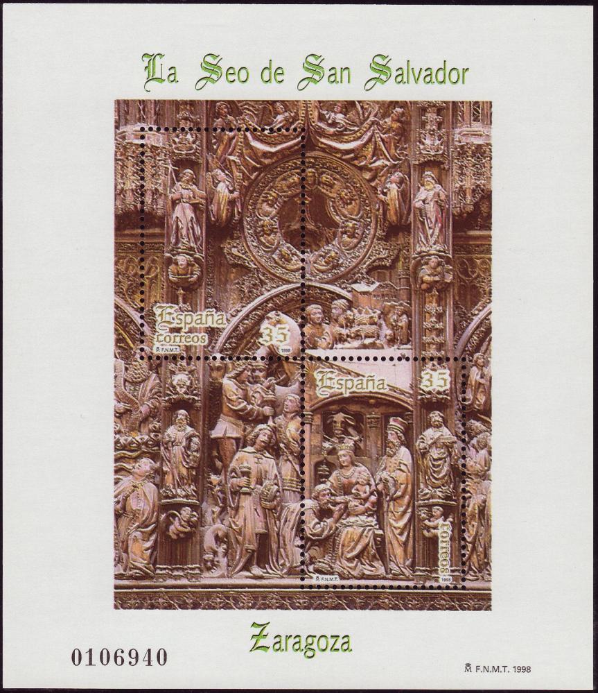 1998 11 Nov. La Seo de San Salvador. Dentado 14 X 13 ¾.
