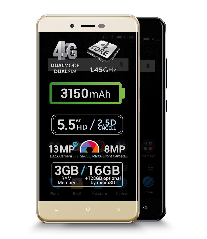 V2 Viper C5 Smiley Xe Principales características: - Smartphone 4G SIM Dual. Conectividad en Modo Dual - FDD y TDD. Procesador: Turbo Octa-Core - GPU: Mali T720 MP2 - Sistema Operativo: Android 6.