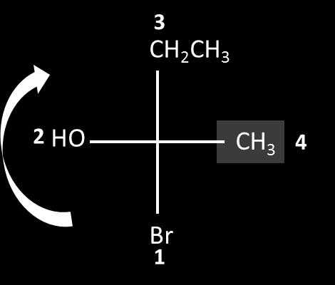 9 C En una proyección de Fischer, la intersección de las líneas vertical y horizontal corresponde a un átomo de carbono asimétrico.