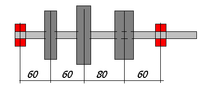 Problema 13. El sistema que se muestra en la figura consta de un eje sustentado por dos rodamientos.