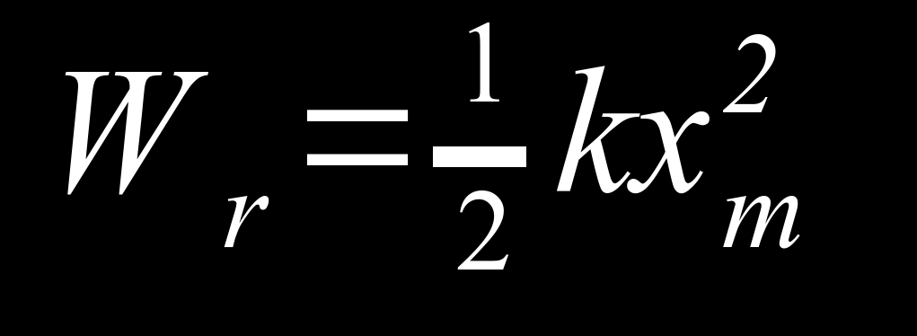 Trabajo hecho por un resorte x = 0 F x es negativa x es positiva F r x F
