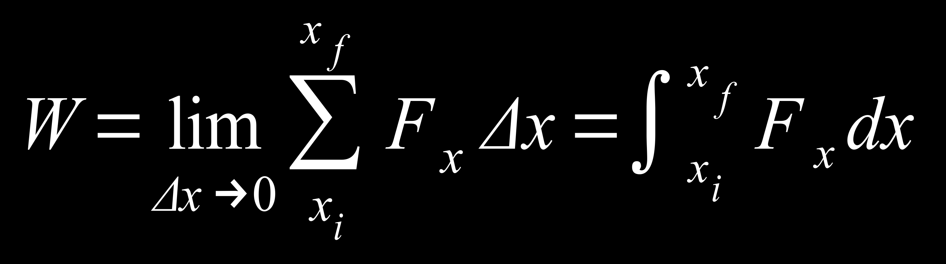 Continuación La curva de F x se divide en un gran número de intervalos, el trabajo