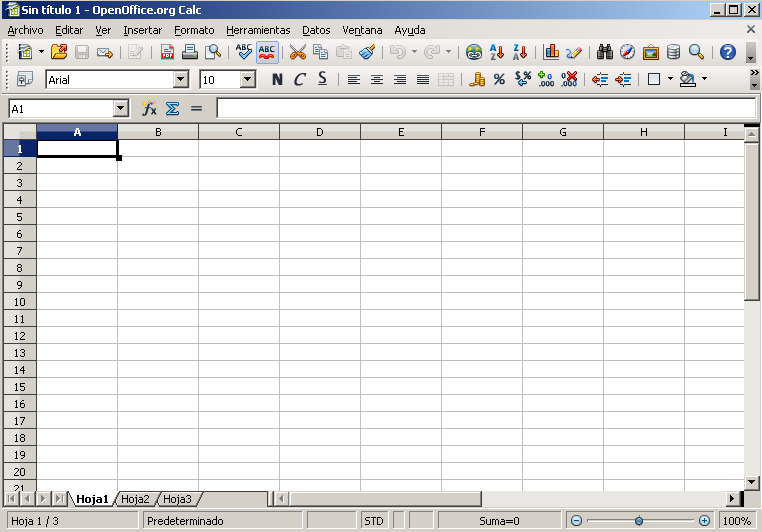 OpenOffice Calc OO-Calc es un programa para manejo de hojas de cálculo que forma parte del paquete