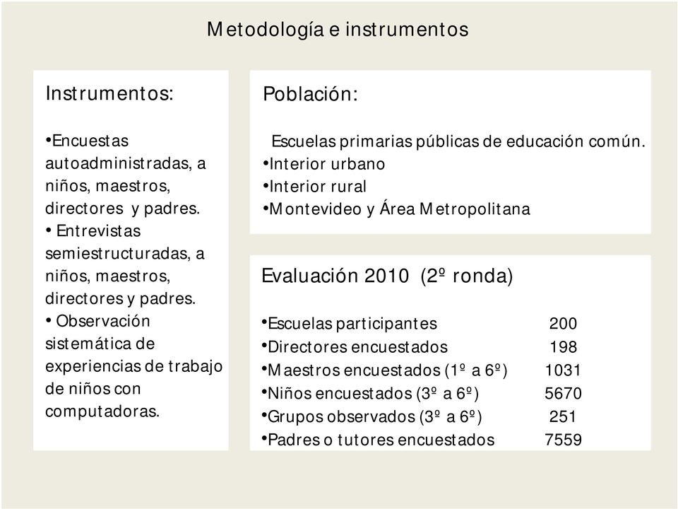 Población: Escuelas primarias públicas de educación común.