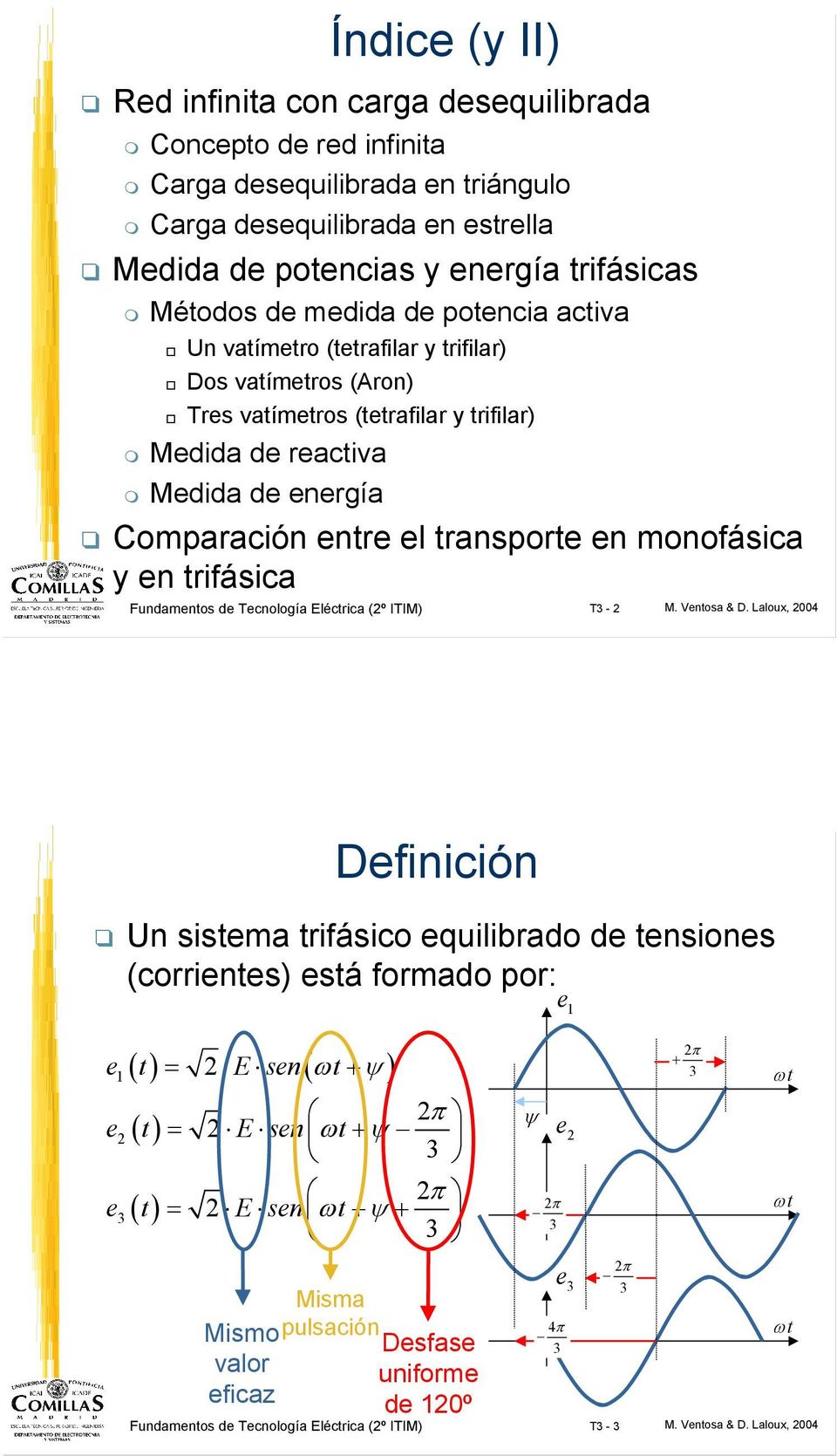 trifásica Fundamntos d cnología Eléctrica (2º IIM) 2 M. Vntosa & D.