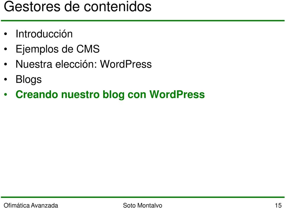 WordPress Blogs Creando nuestro blog