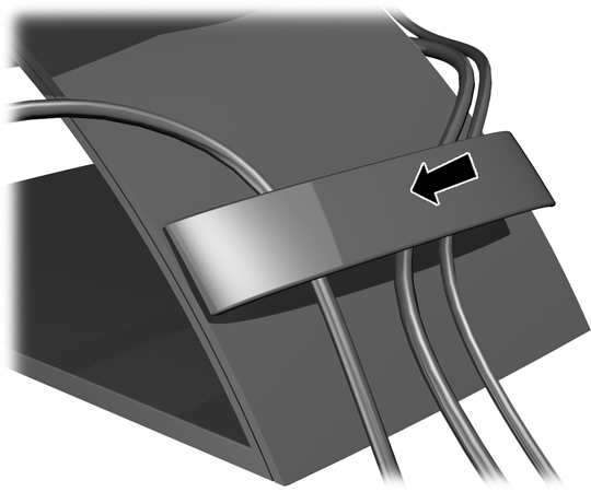 6. Fije los cables en su lugar con el clip de administración de cables.