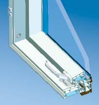 Ventana PVC-ALU, modelo PTP-V La nueva ventana giratoria PTP está fabricada en PVC.
