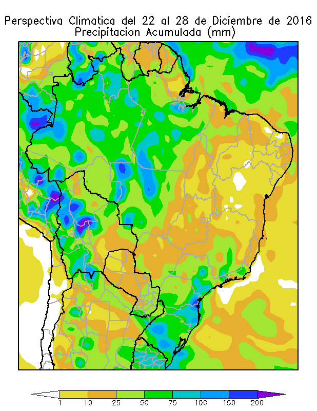Paralelamente, se producirán precipitaciones de muy variada intensidad, que cubrirán la mayor parte del área agrícola brasileña.