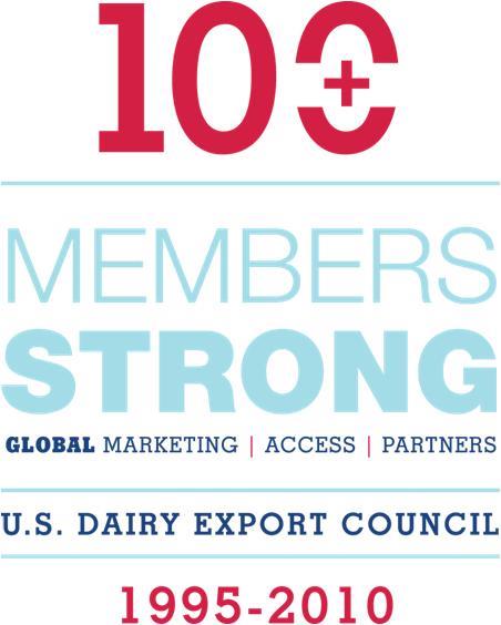 U.S.Dairy Export Council Organización Independiente Fundado en 1995 por los Ganaderos Lecheros de Estados Unidos. 116 U.S. miembros Productores de Leche, Procesadores, Comercializadores, etc.