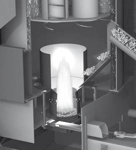 de caldera con recubrimiento aislante de gran eficiencia Intercambiador de tubos resistente a la temperatura con limpieza automática Sistema de combustión de calor de acero inoxidable resistente a la