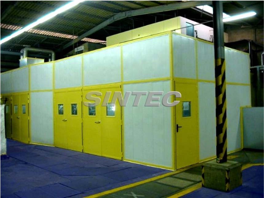 PANEL ACÚSTICO PI-300 Los paneles AISFÓN, son paneles modulares para la construcción de cerramientos, cabinas y pantallas acústicas para la reducción sonora de todo tipo de instalaciones y