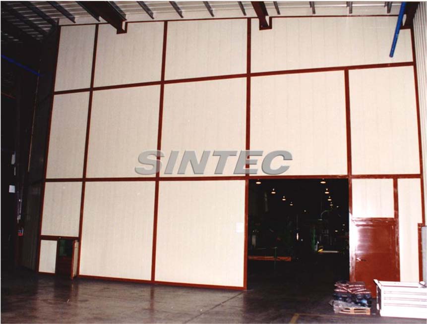 PANEL ACÚSTICO PI-400 Los paneles AISFÓN, son paneles modulares para la construcción de cerramientos, cabinas y pantallas acústicas para la reducción sonora de todo tipo de instalaciones y