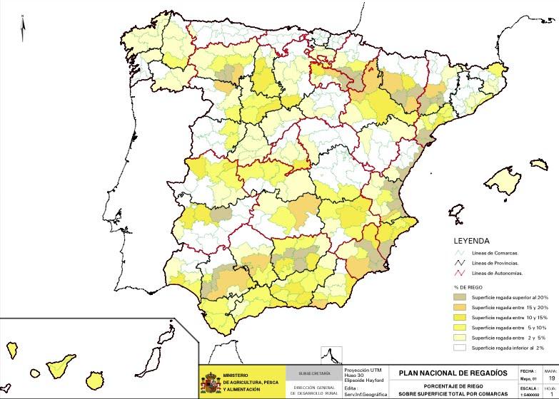En general, podemos observar una progresiva modernización en las técnicas de trabajo de la agricultura española, que corre paralela a la modernización que en otros ámbitos afecta a la economía