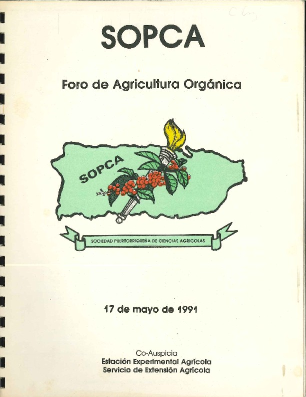 Antecedentes dentro del CCA 1990s integración de principios de agricultura sustentable a programas 3 Foro de Agricultura Orgánica