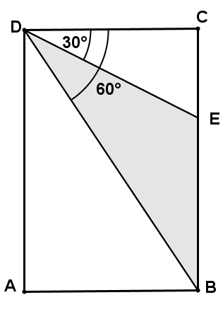 15) En la figura plana adjunta, M es el punto medio entre A y B. Se conoce BC cm; determina la medida del lado AC. 16) En la figura, ABCD rectángulo y triángulo DCE rectángulo en C.
