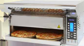 HORNOS PARA PIZZA EVOLUTION Hornos para pizza programables, equipados con campana extractora y filtros de carbono activo.