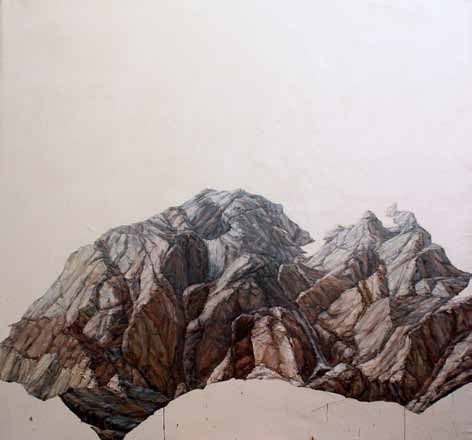 Nevado Sinakara Óleo sobre tela 180 x 180 cm