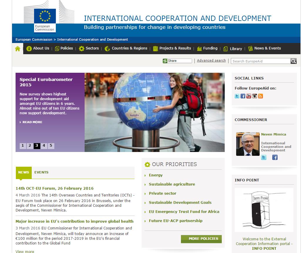 3. Conducción directa al organismo Las licitaciones de proyectos de desarrollo en terceros países financiados por la Unión Europea se publican diariamente en la