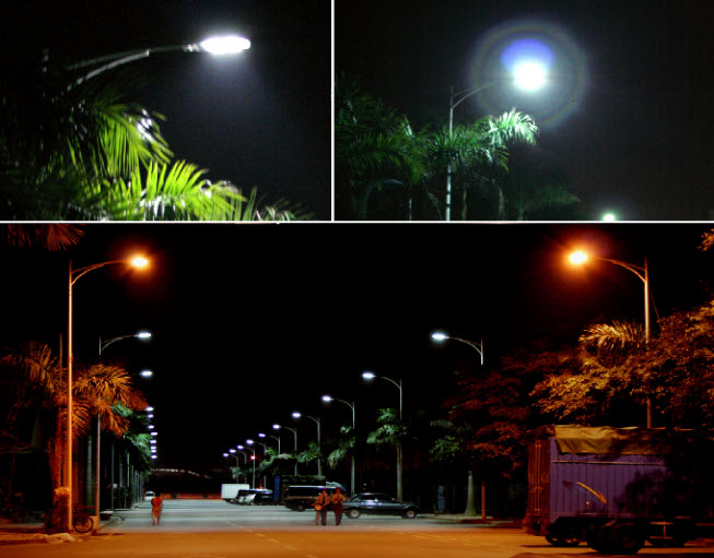Comparación entre una lámpara de Haluro metálico 250w y una luminaria LED-LU4 112w Lámpara de Haluro Métalico 250w Lámpara de Haluro Métalico 250w en 7.