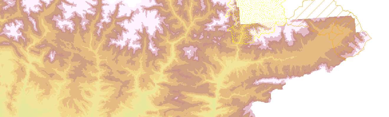 1: Topografía de la cuenca del río Segre 0 15 30 45 Km La morfología del Segre originada por la orografía del terreno muestra dos tipos de río: uno sinuoso con pendiente correspondiente al cauce