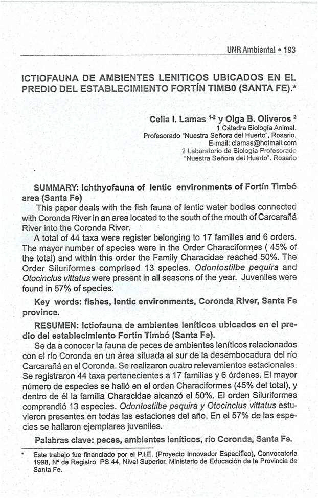 ProBiota, Serie Técnica y Didáctica 21(30) - 2013 8 AMBIENTAL.