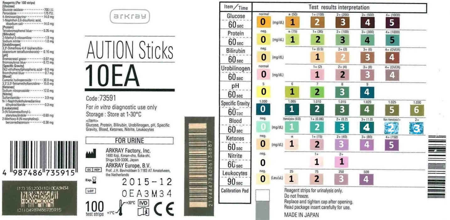 Método o marca de tiras No. 9, en el PACAL Tiras reactivas: AUTION Sticks 1 EA (ARKRAY).