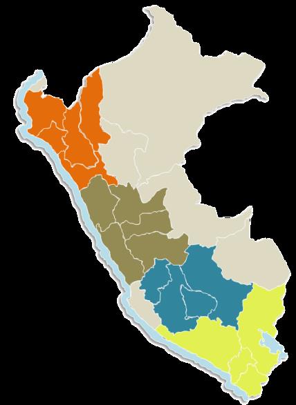 Sierra Exportadora CORREDORES NORTE Piura Lambayeque La Libertad Cajamarca Amazonas 18 sedes