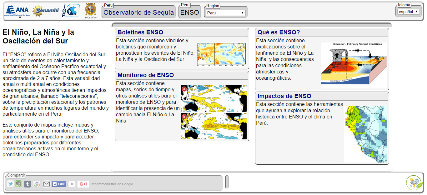2.4. El Niño, La Niña y la Oscilación del Sur El Niño Oscilación del Sur (ENSO) es un fenómeno que tiene un papel importante en el clima del Perú.