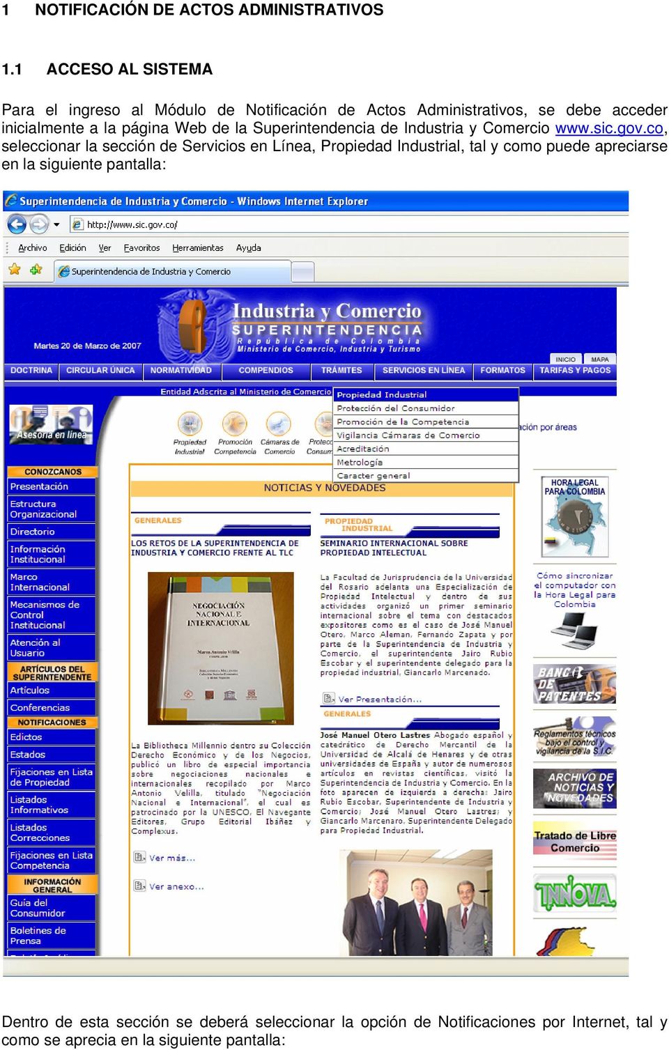 página Web de la Superintendencia de Industria y Comercio www.sic.gov.