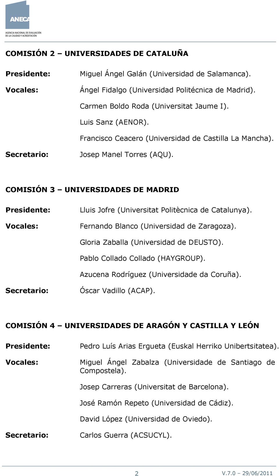 Fernando Blanco (Universidad de Zaragoza). Gloria Zaballa (Universidad de DEUSTO). Pablo Collado Collado (HAYGROUP). Azucena Rodríguez (Universidade da Coruña). Óscar Vadillo (ACAP).