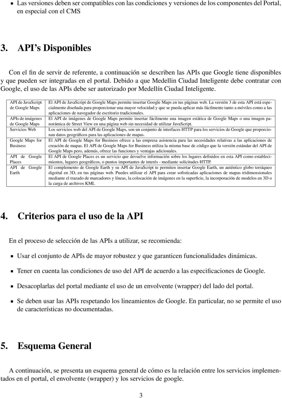 Debido a que Medellin Ciudad Inteligente debe contratar con Google, el uso de las APIs debe ser autorizado por Medellín Ciudad Inteligente.